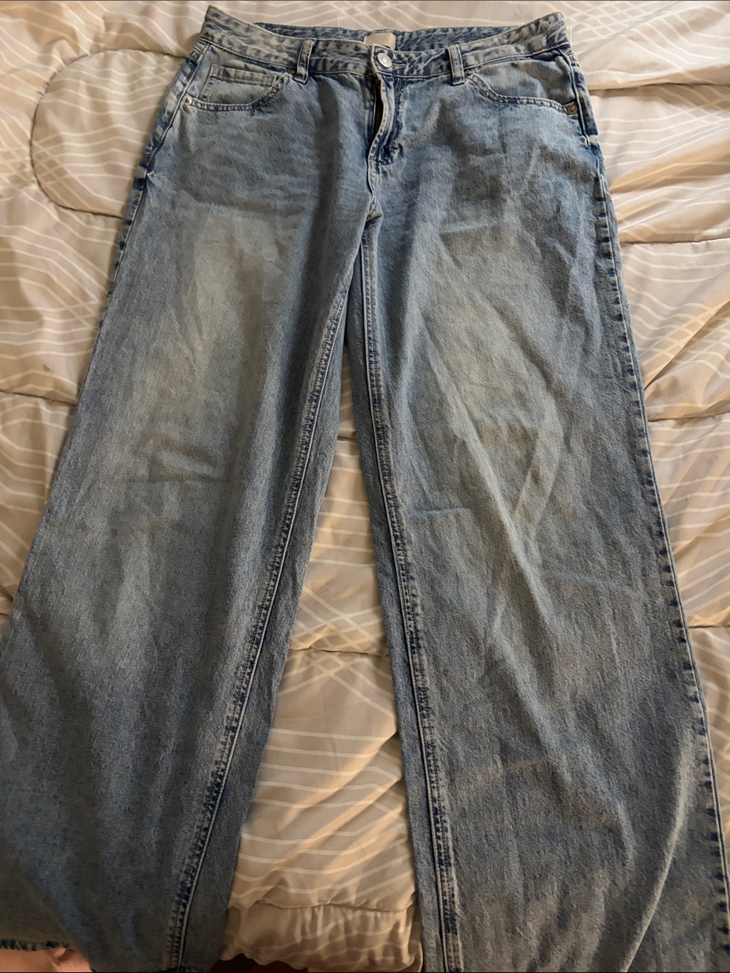 Light Blue Men's Straight-Leg Jeans